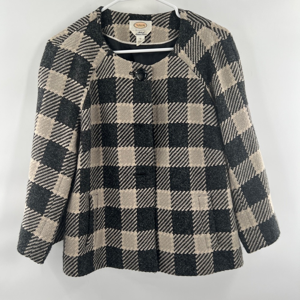 Talbots wool blend blazer without collar size 10